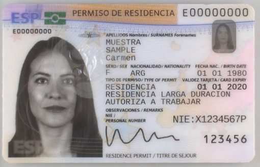 Spanish Permanent Residence Card